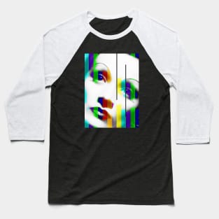 Marlene Dietrich Striped Baseball T-Shirt